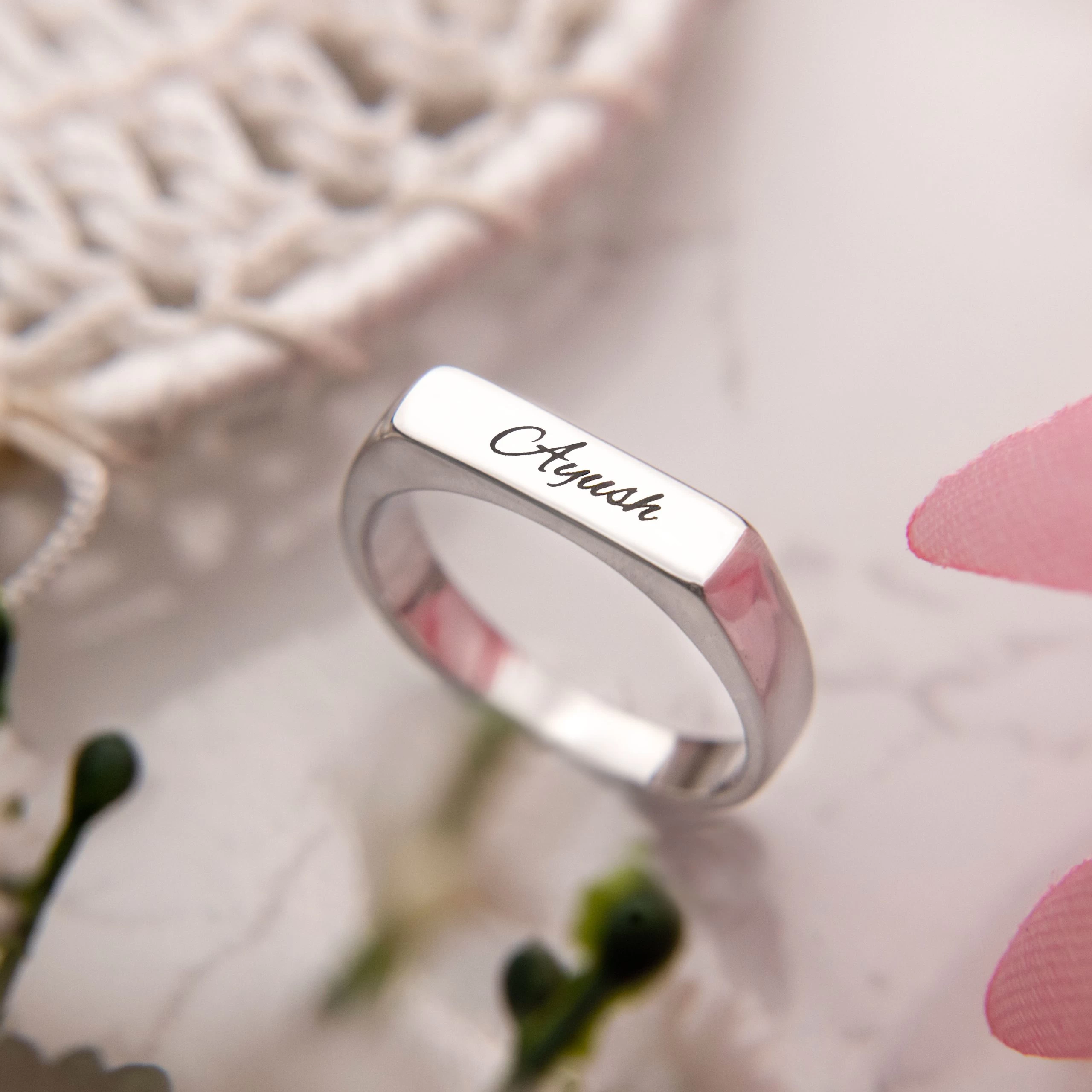 Luolajewelry Personalized Ring for 3 Best Friend Engraved Name India | Ubuy