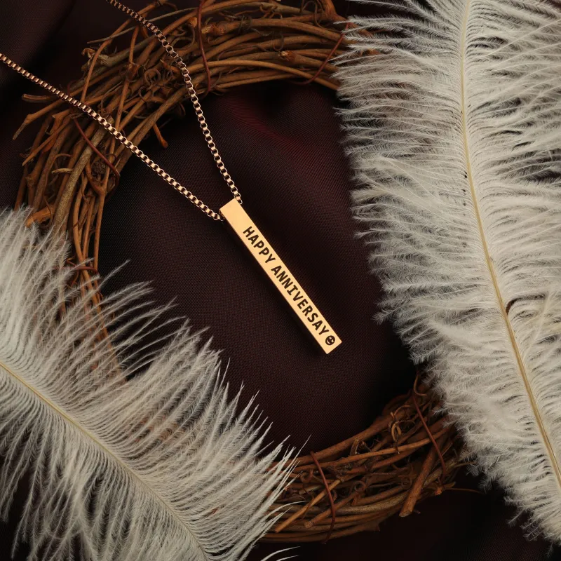 3d horizontal online bar necklace